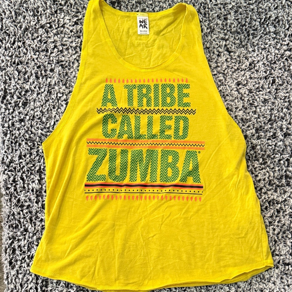 Zumba Fitness Yellow WE AR Graphic Tank